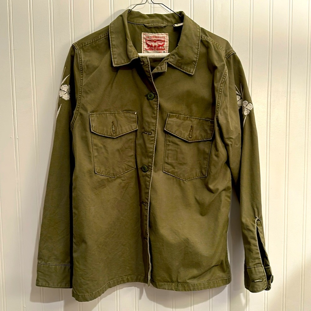 Army green over jacket